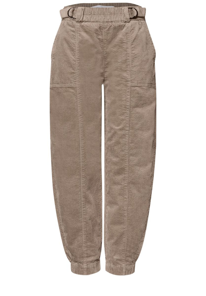 High Waist Barrel Leg Hose mit Elastikbund