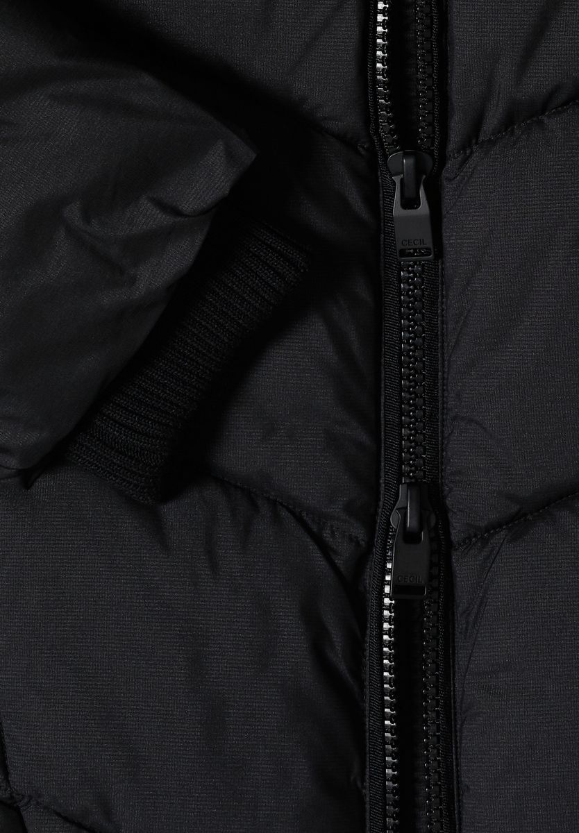 Puffer-Jacke in Midi-Länge mit Kapuze