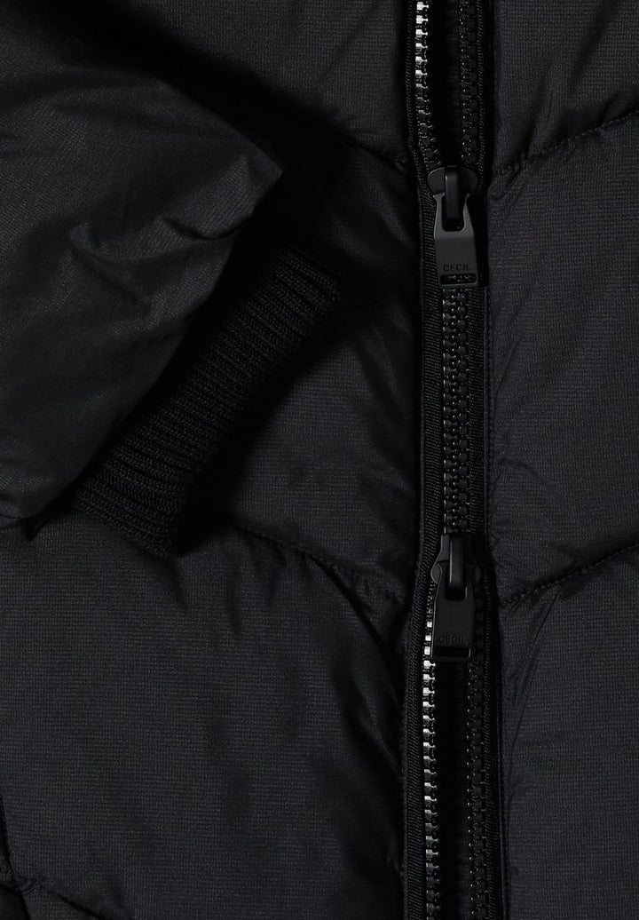 Puffer-Jacke in Midi-Länge mit Kapuze
