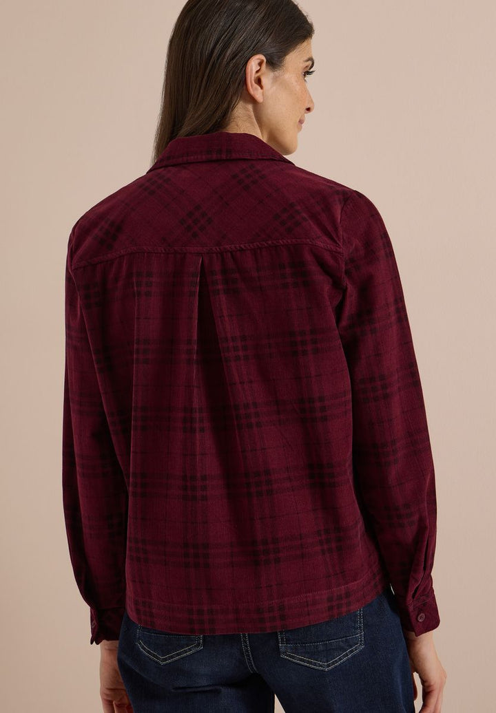 Langarm Hemdbluse mit Karomuster