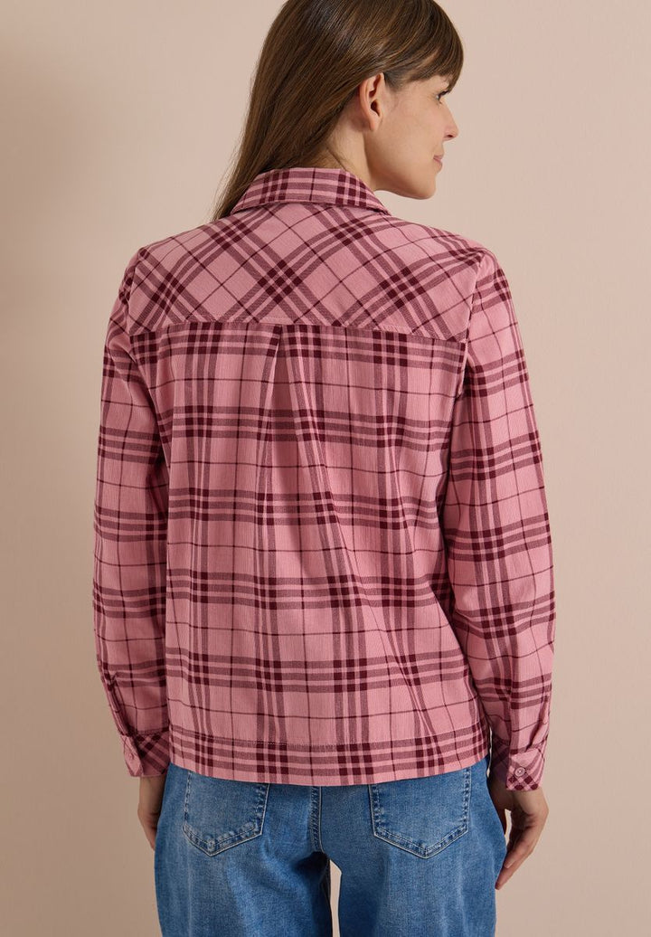 Langarm Hemdbluse mit Karomuster
