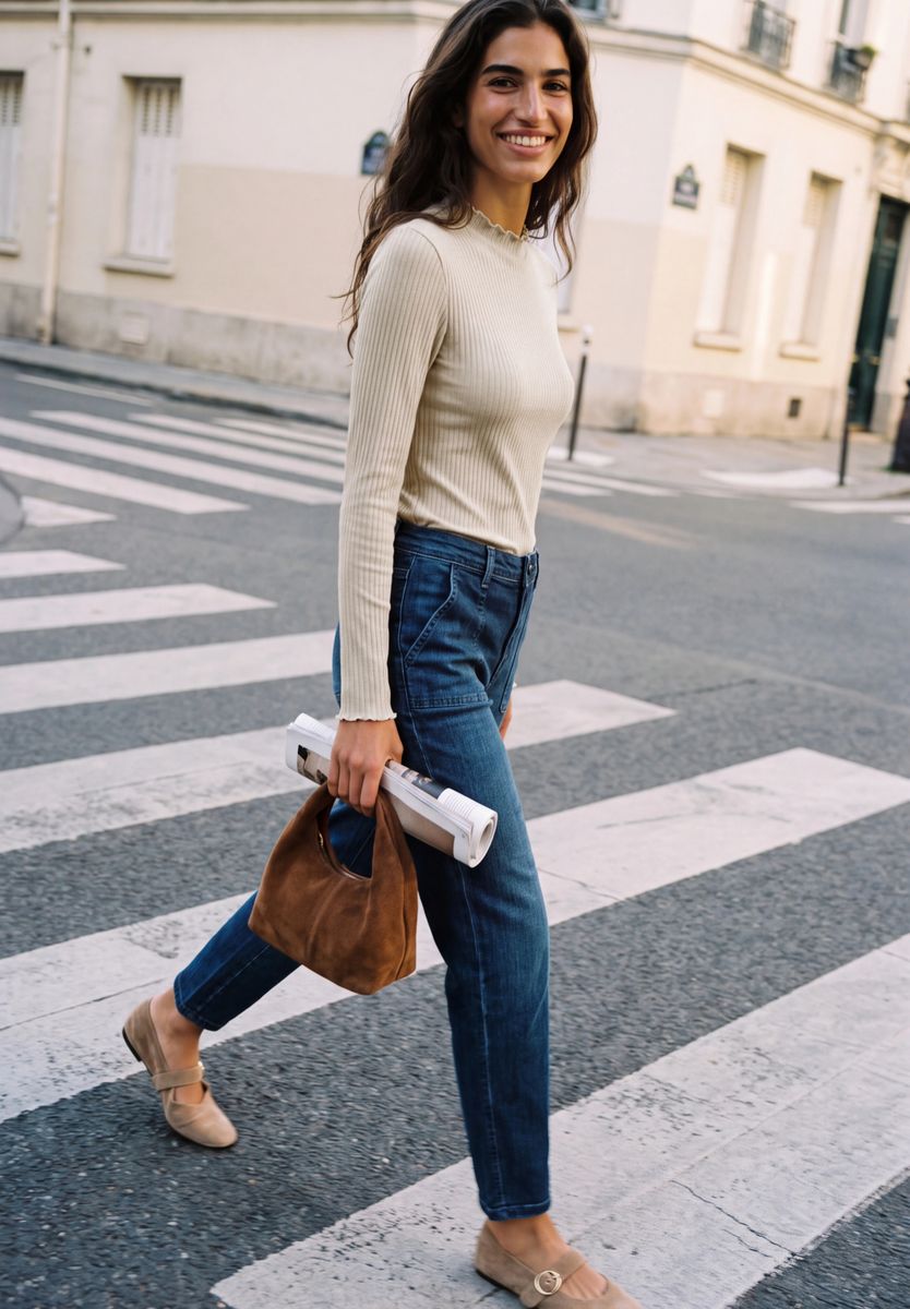 Langarm Shirt mit Turtle Neck