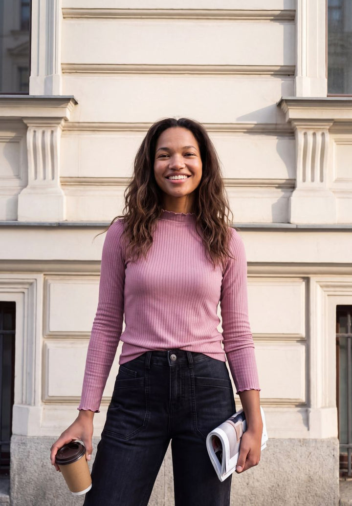 Langarm Shirt mit Turtle Neck
