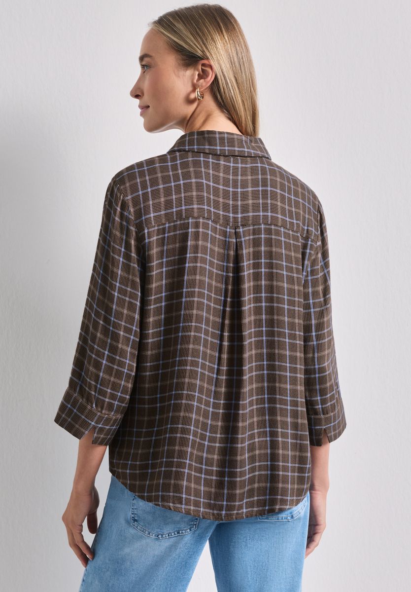 3/4-Arm Hemdbluse mit Muster