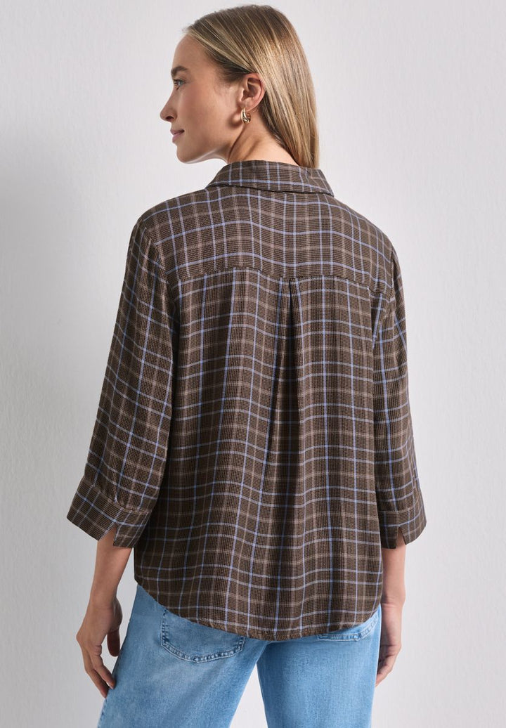 3/4-Arm Hemdbluse mit Muster