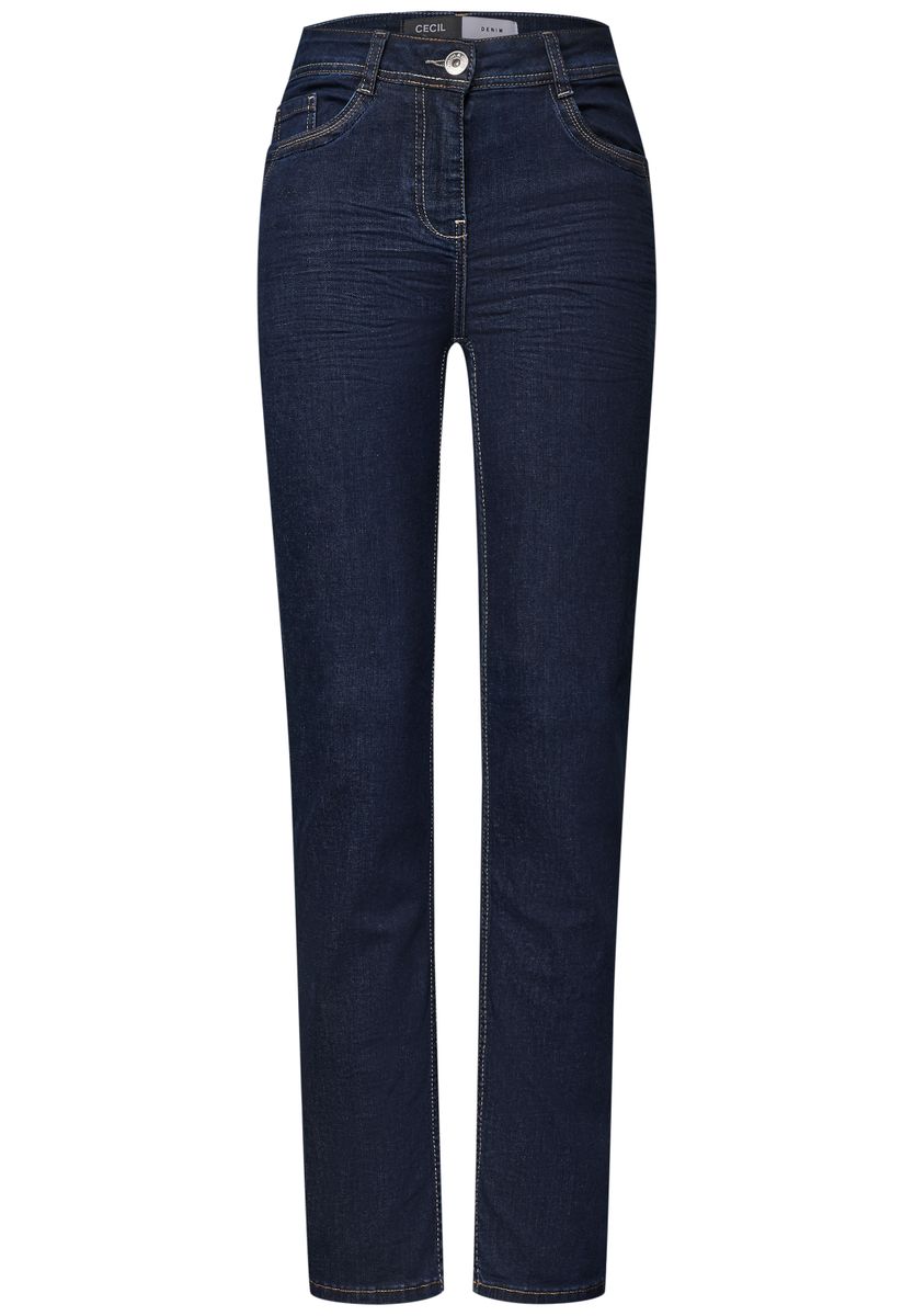 High Waist Straight Leg Jeans im Slim Fit