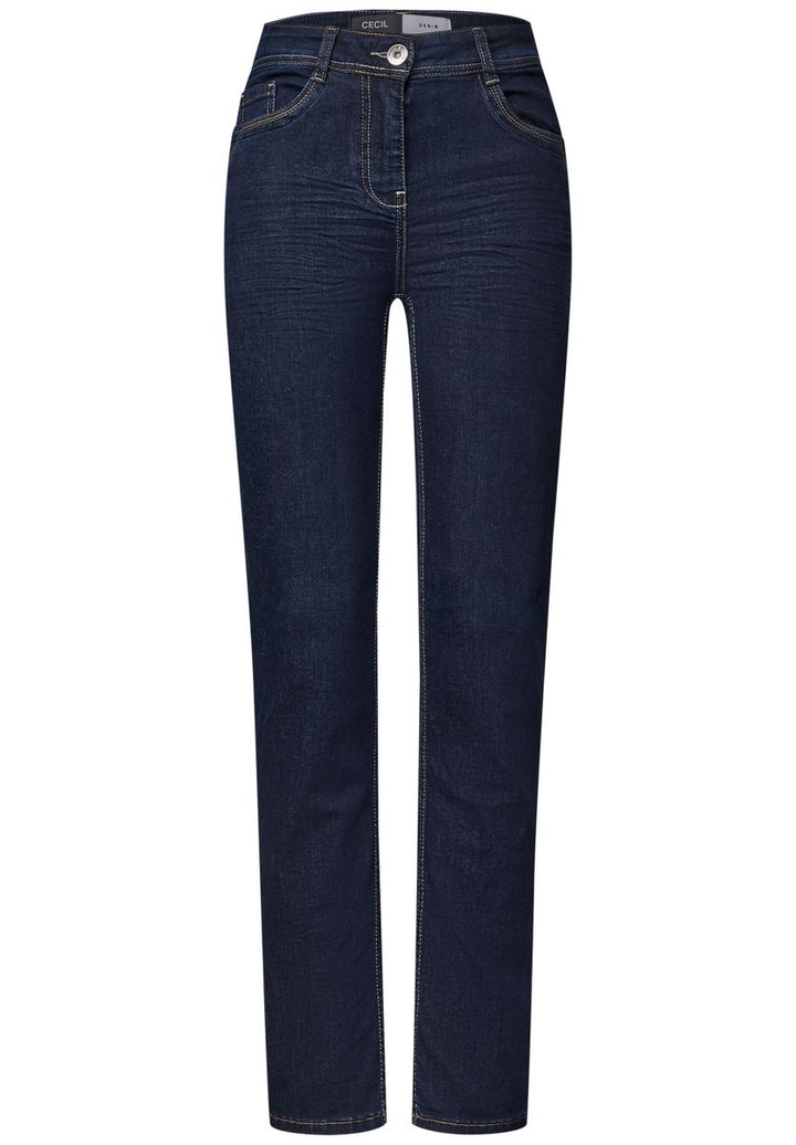 High Waist Straight Leg Jeans im Slim Fit