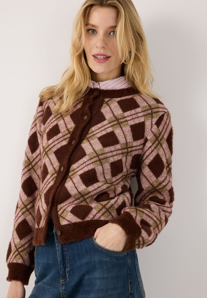 Strickjacke mit Argylemuster
