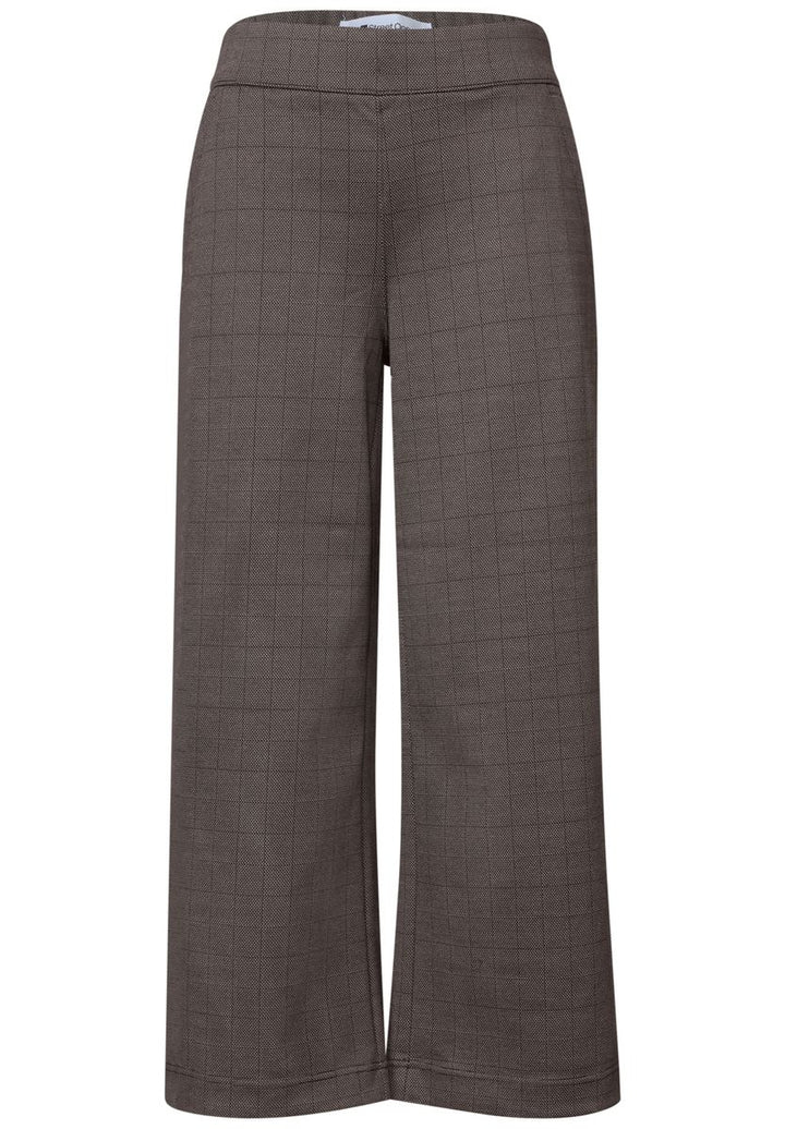 High Waist Wide Leg Culotte mit Karomuster