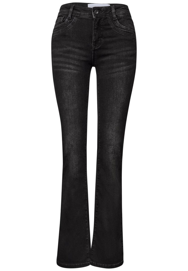 Mid Waist Bootcut Jeans im Slim Fit