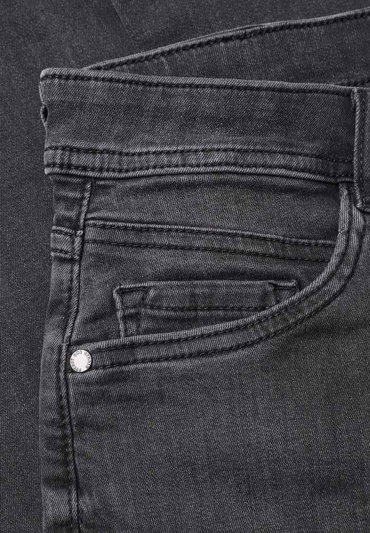Mid Waist Wide Leg Jeans im Casual Fit