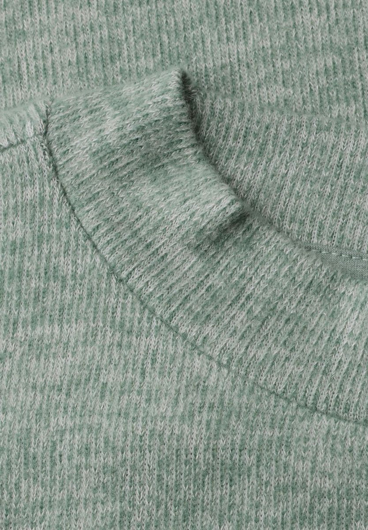 Langarm Shirt mit Rundhals und Spitzenborte