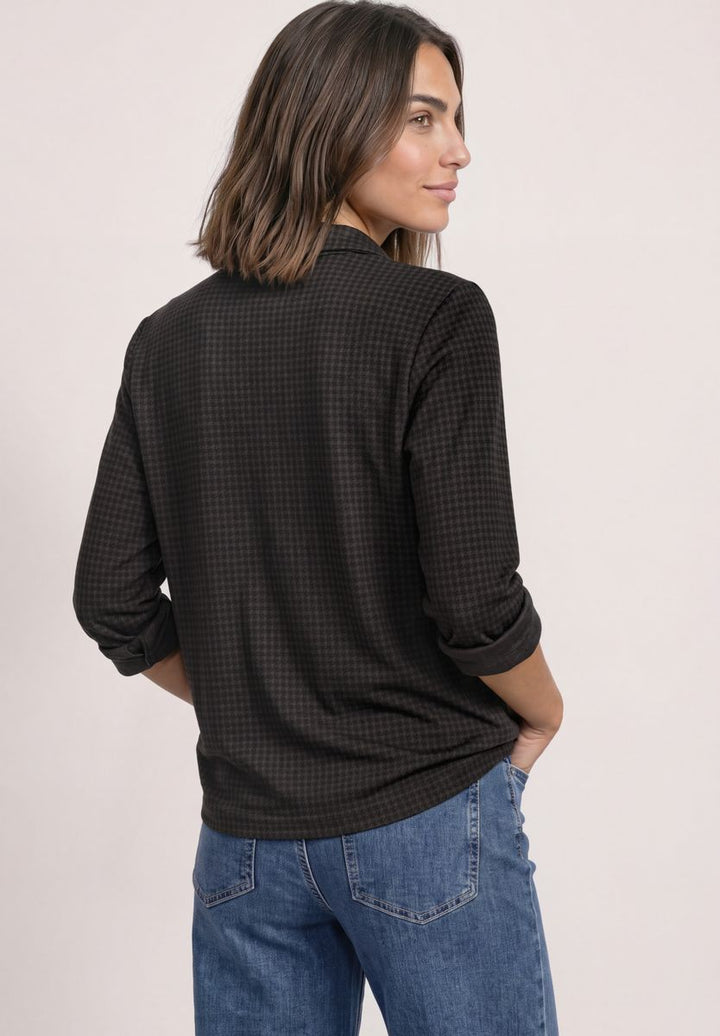 Langarm Jersey Shirt im Blusen-Look