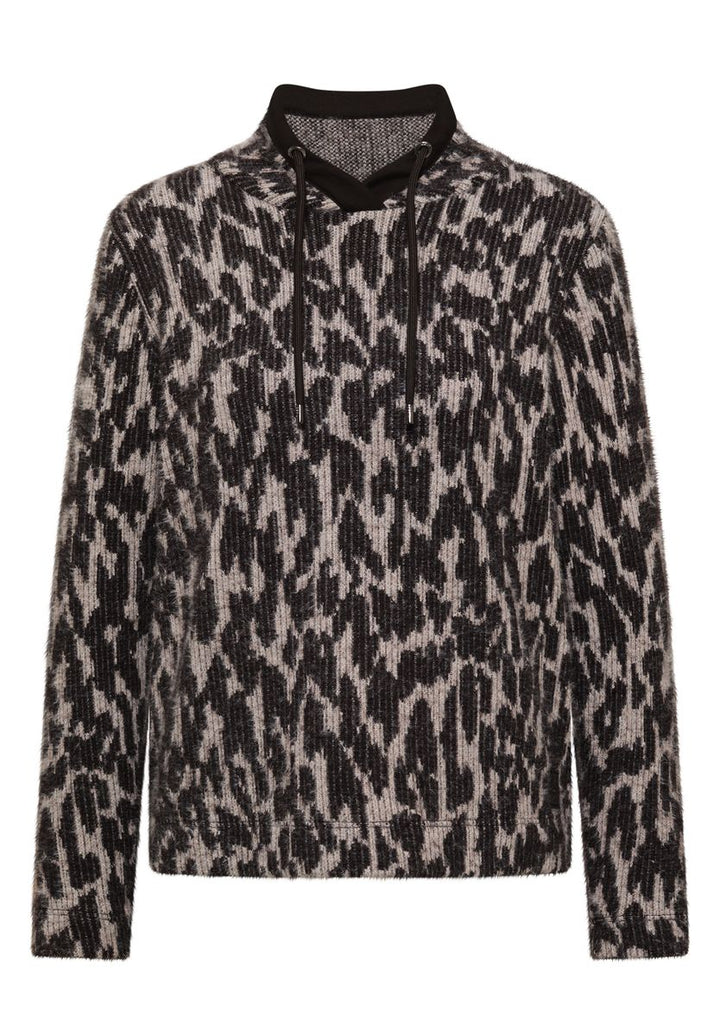 Langarm Shirt mit Fake-Kapuze