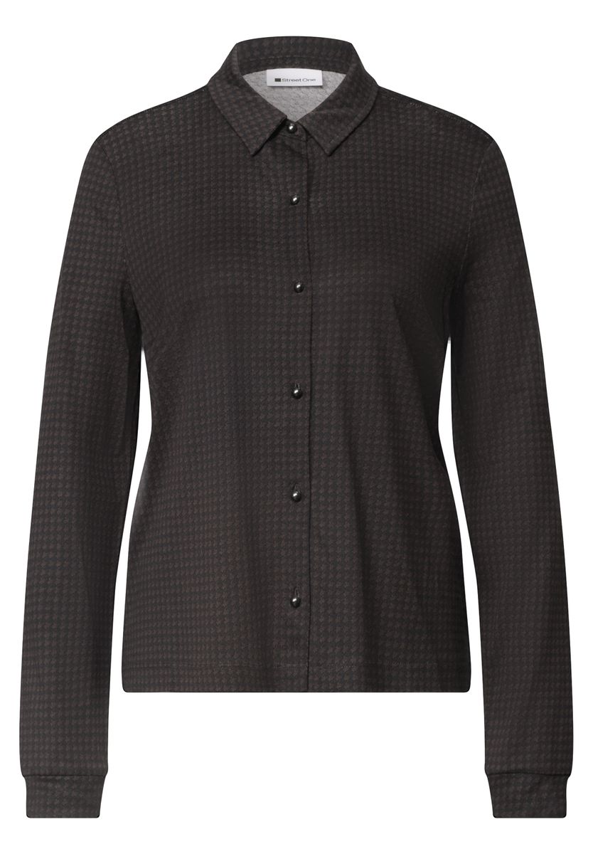 Langarm Jersey Shirt im Blusen-Look