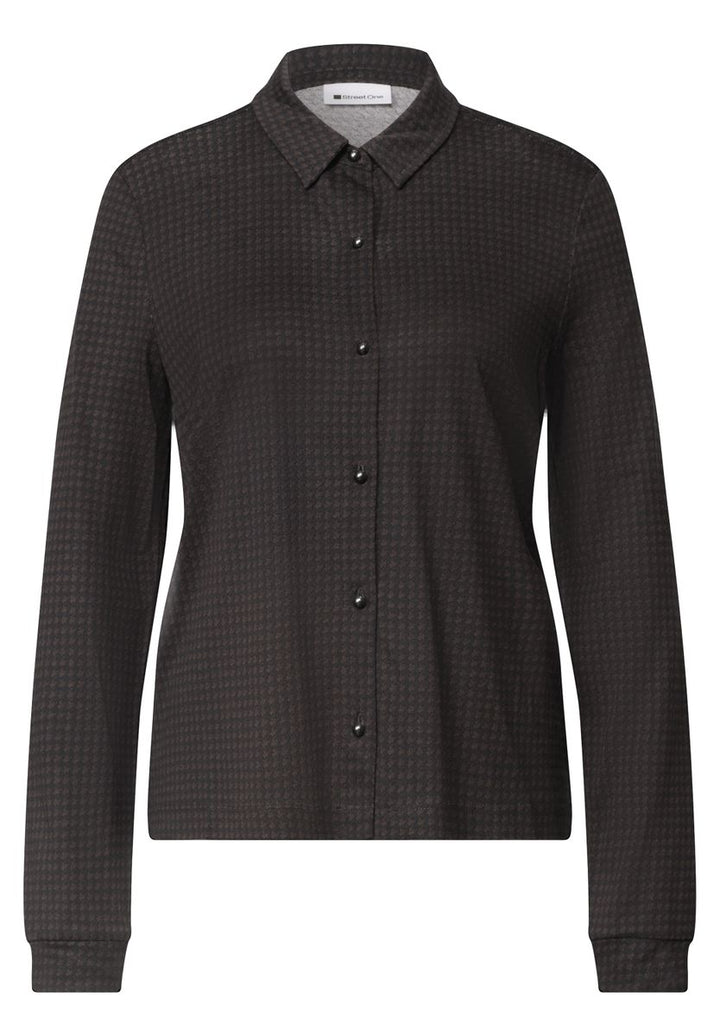 Langarm Jersey Shirt im Blusen-Look