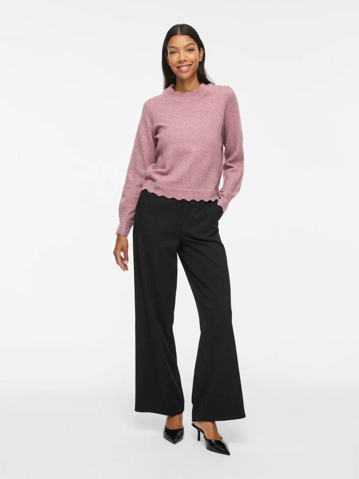 VINIKOLINA O-NECK L/S KNIT TOP - NOOS