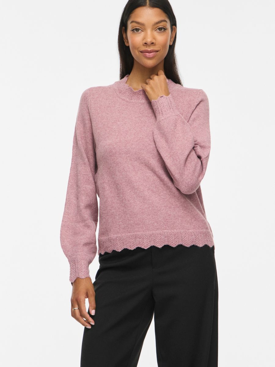 VINIKOLINA O-NECK L/S KNIT TOP - NOOS