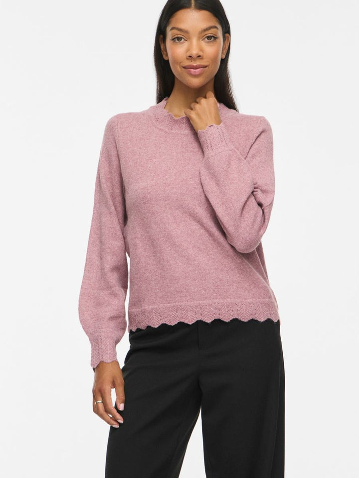 VINIKOLINA O-NECK L/S KNIT TOP - NOOS