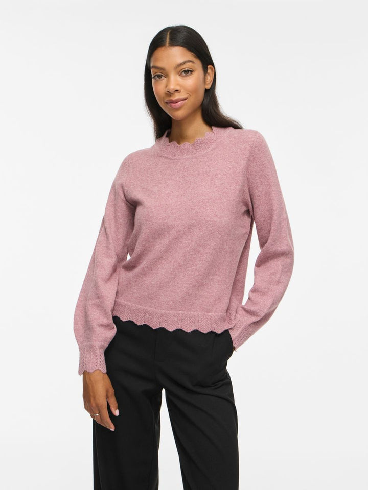 VINIKOLINA O-NECK L/S KNIT TOP - NOOS
