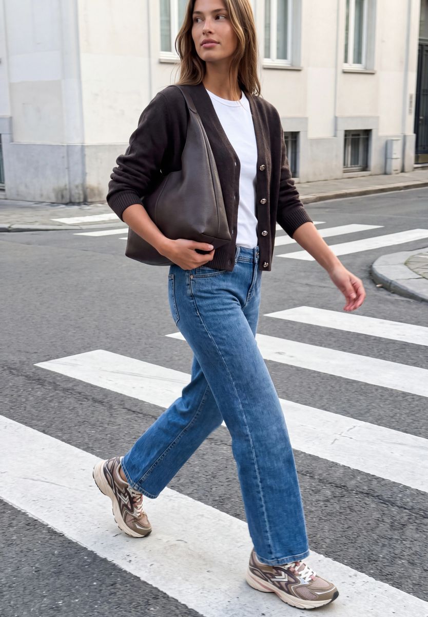 Cardigan mit V-Neck und Knopfleiste