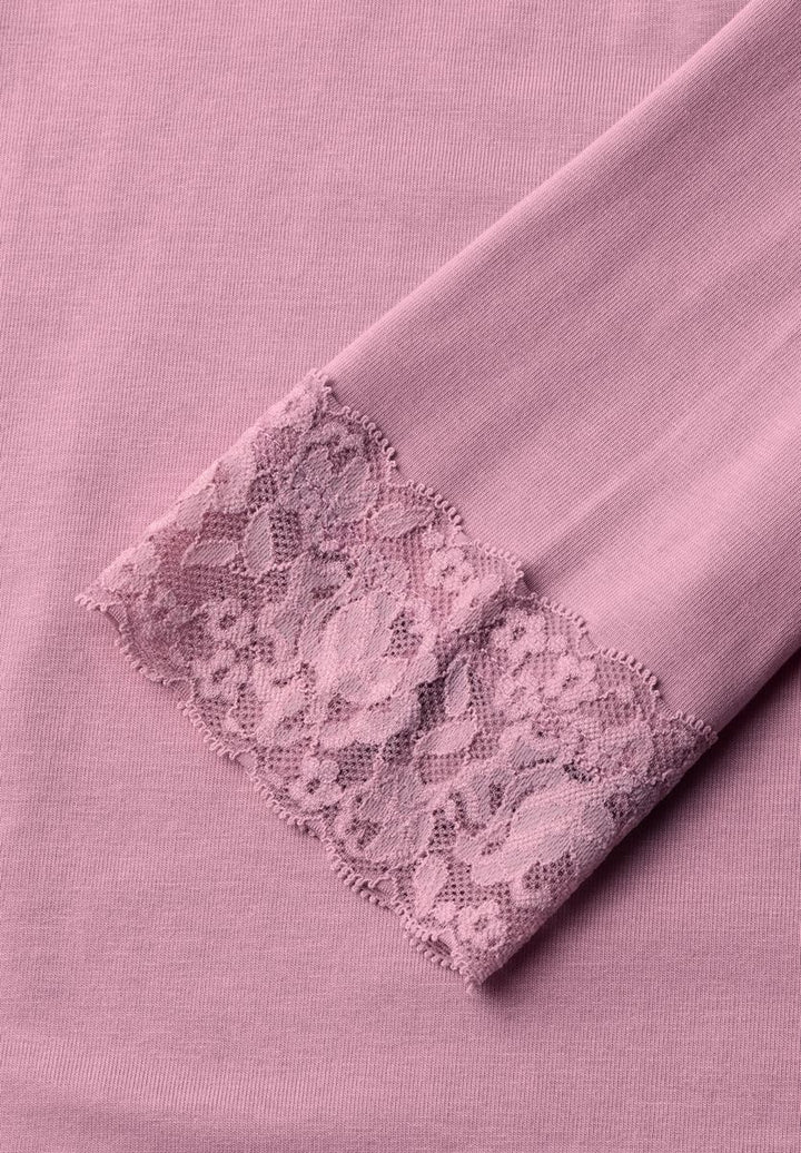 Langarm Shirt mit diagonalem Saum