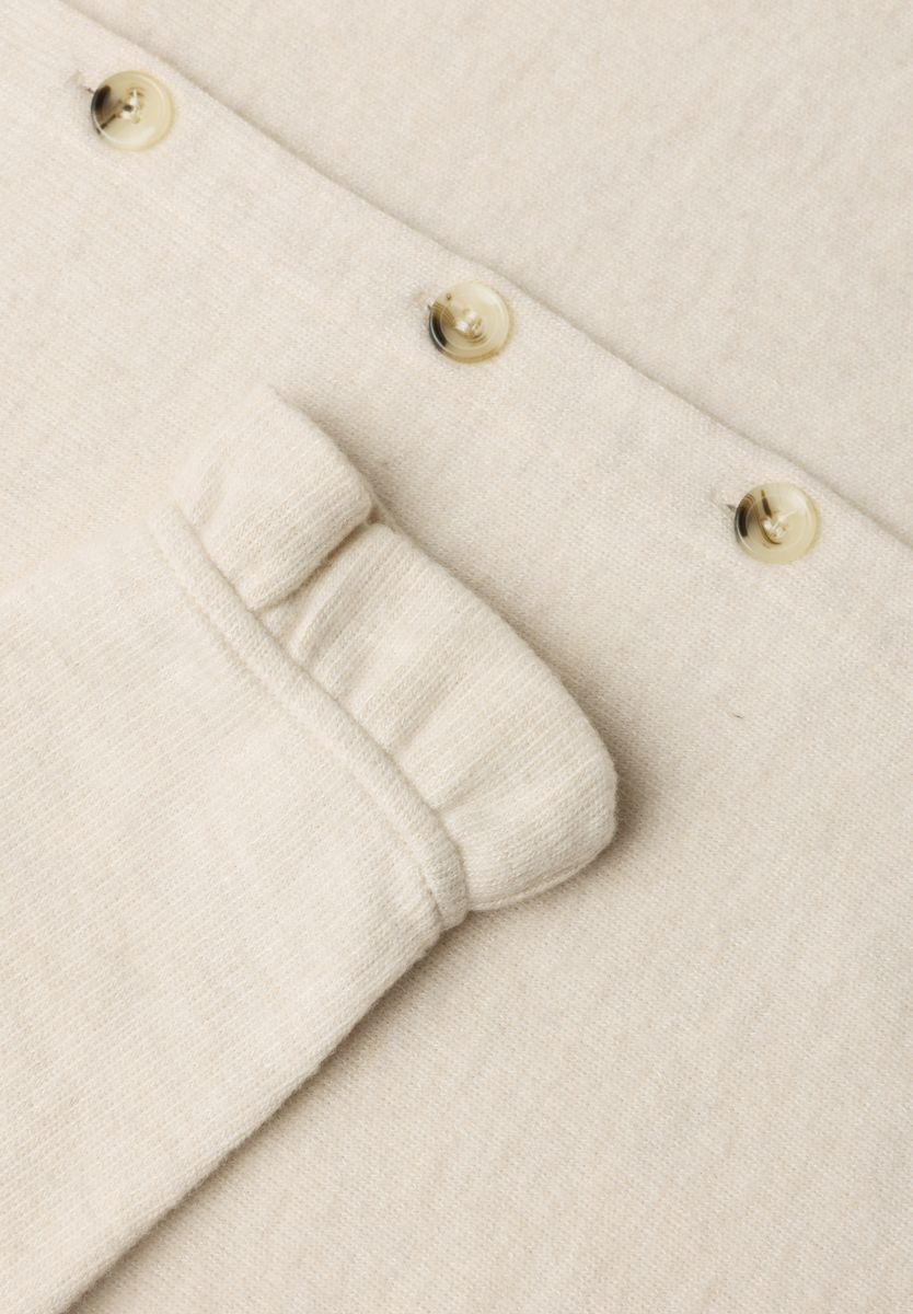Strick-Look Jacke mit Rüschendetails
