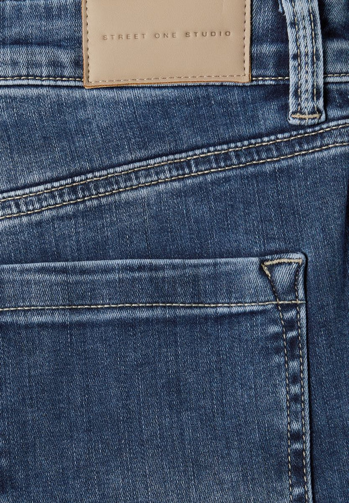 Mid Waist Wide Leg Jeans im Loose Fit