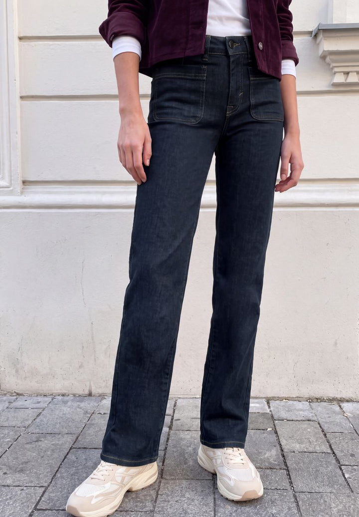 Mid Waist Wide Leg Jeans im Loose Fit