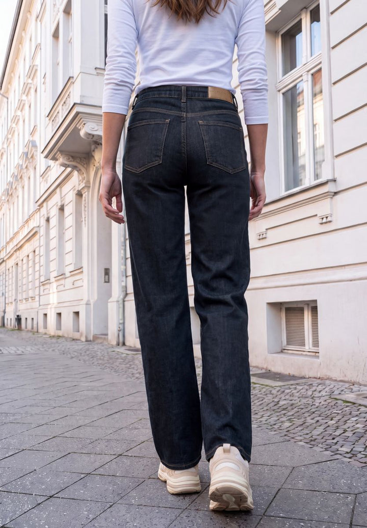 Mid Waist Wide Leg Jeans im Loose Fit