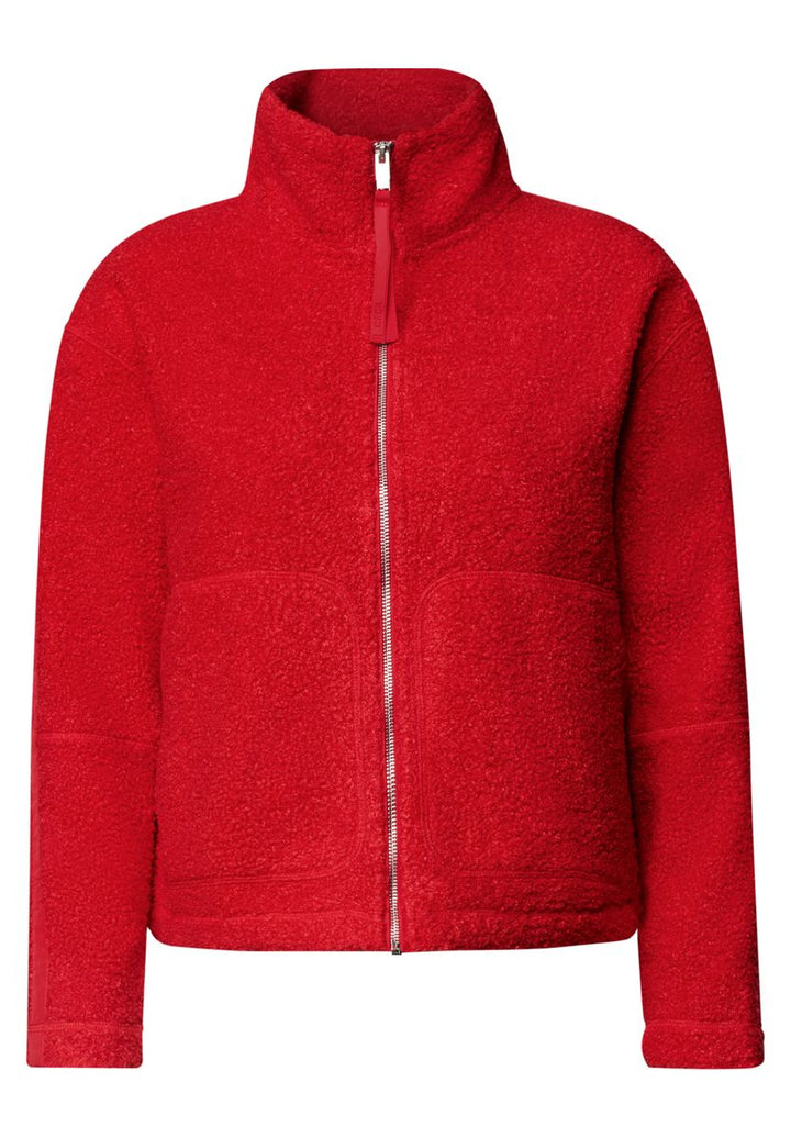 Teddyjacke mit Stehkragen und Zipper