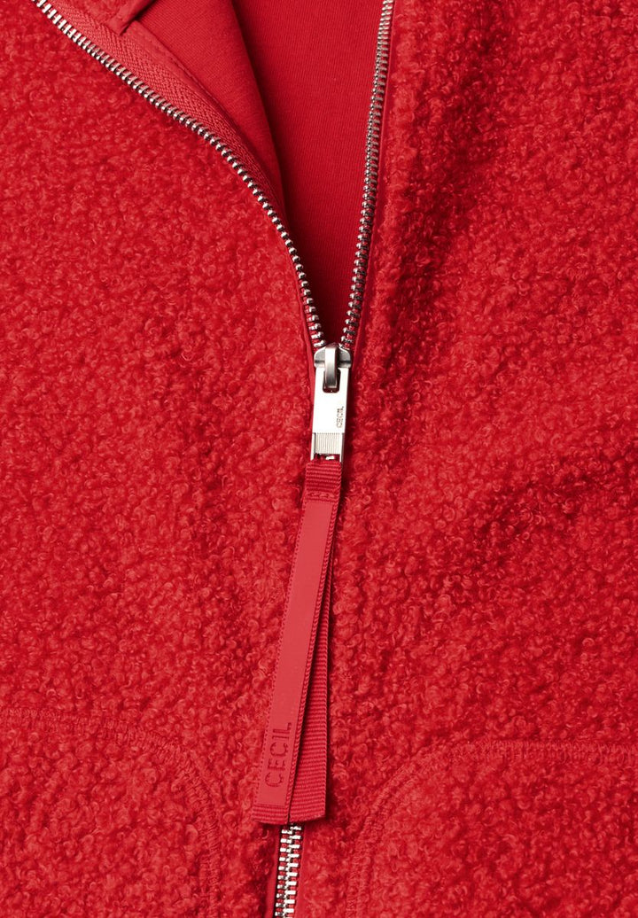 Teddyjacke mit Stehkragen und Zipper