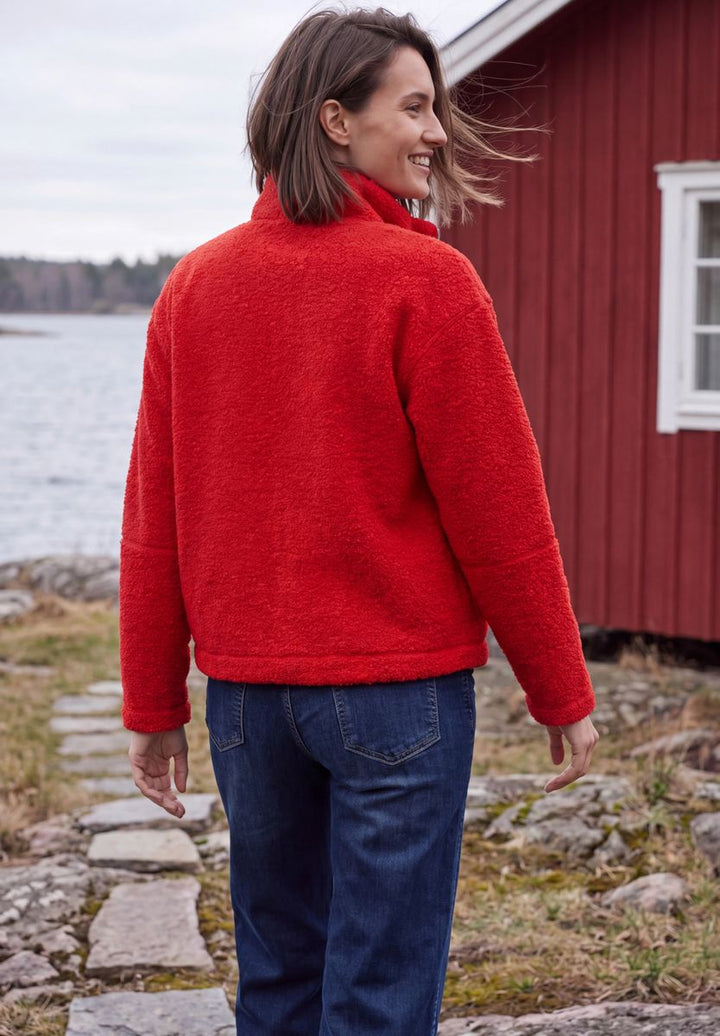 Teddyjacke mit Stehkragen und Zipper