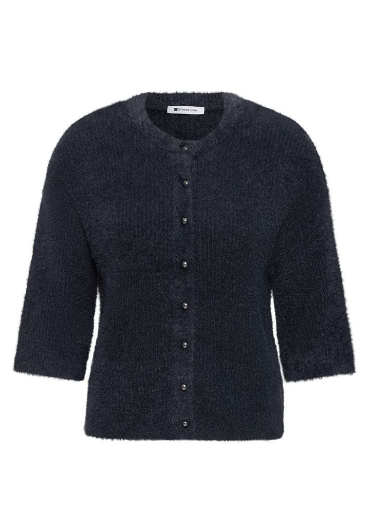 Kuscheliger Halbarm Cardigan mit Rundhals