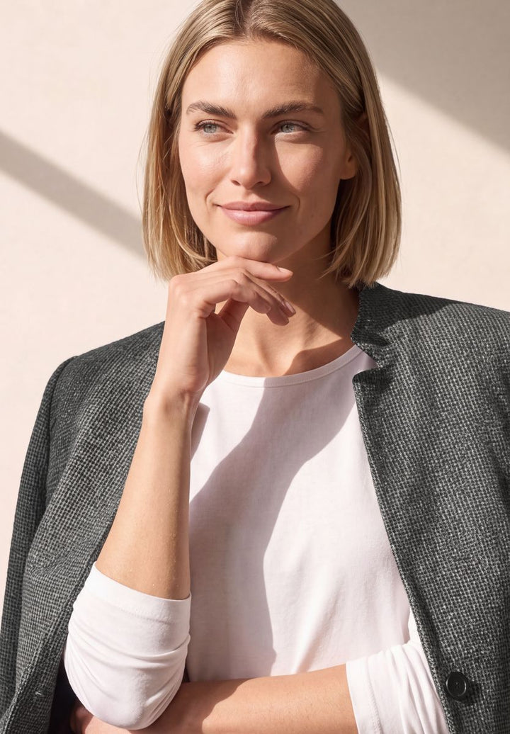 Blazer mit Houndstooth-Muster