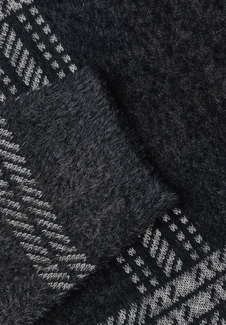 Langarm Pullover mit Karomuster