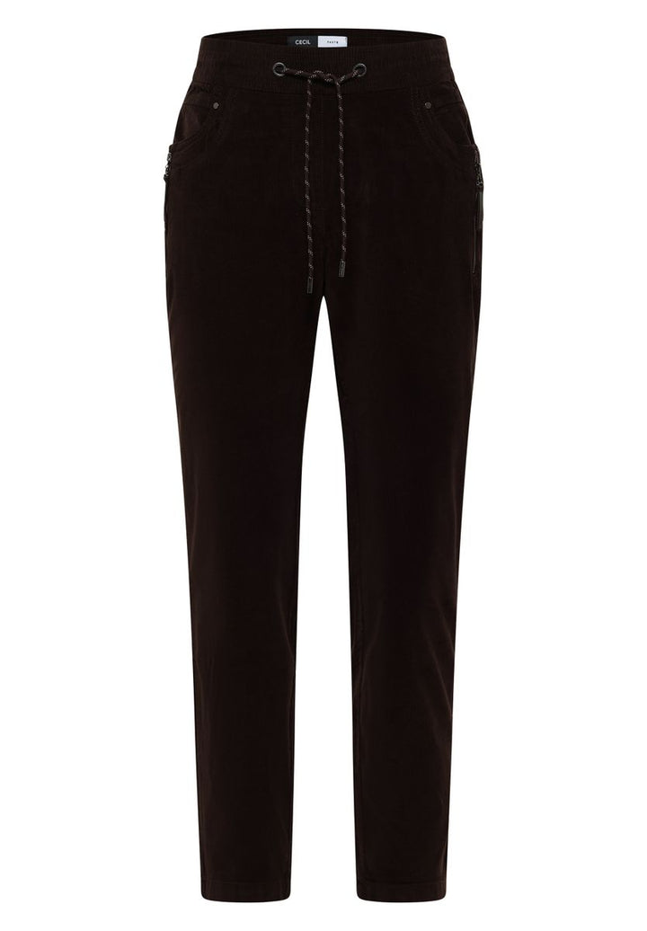 Mid Waist Slim Leg Hose im Casual Fit