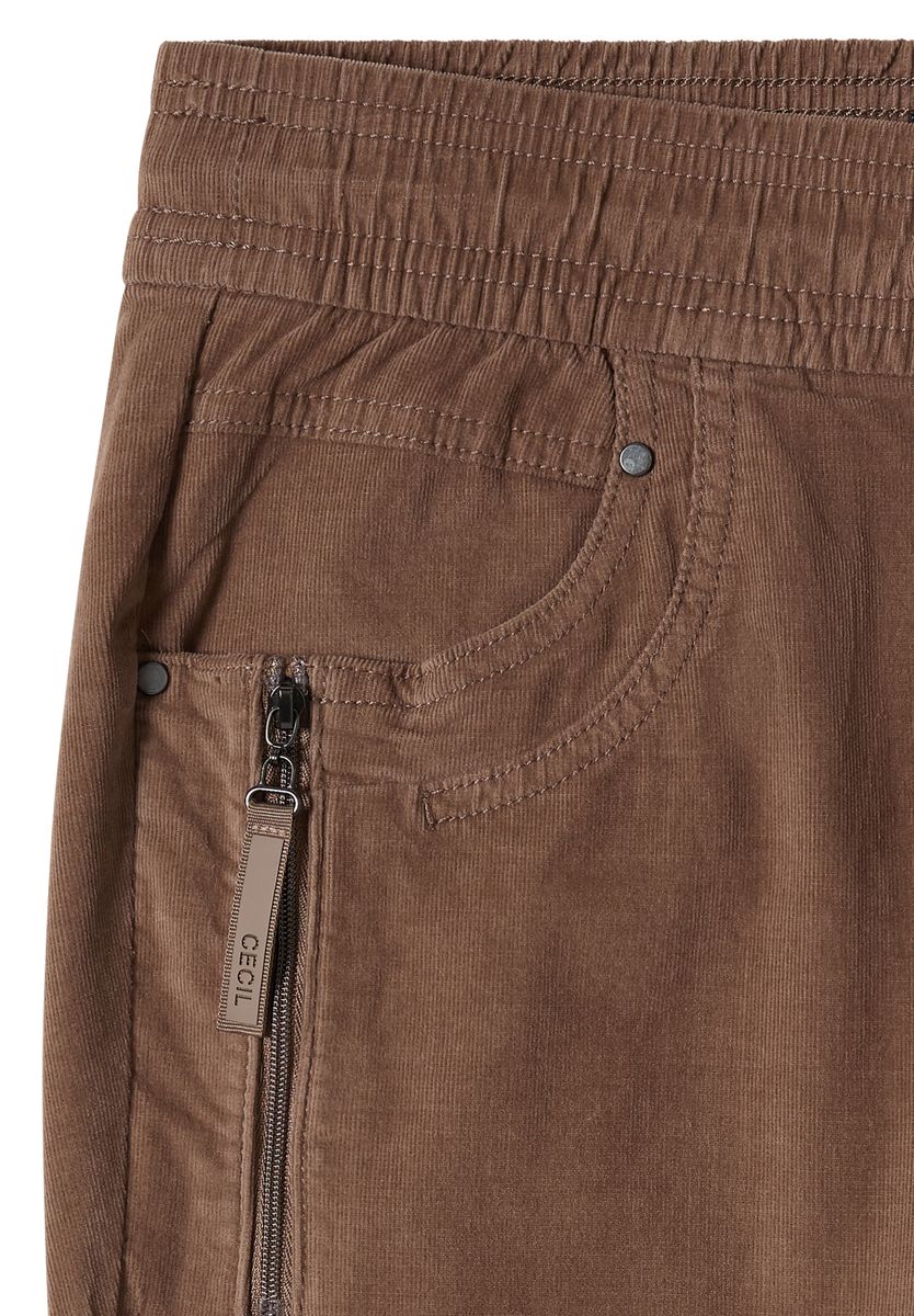 Mid Waist Slim Leg Hose im Casual Fit