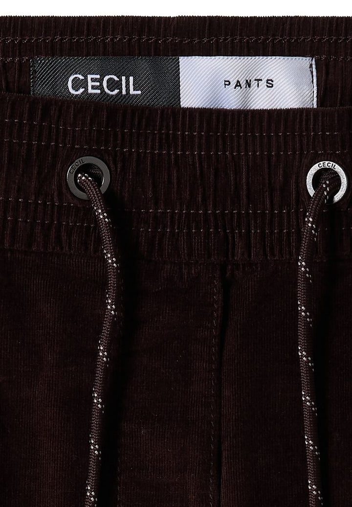 Mid Waist Slim Leg Hose im Casual Fit