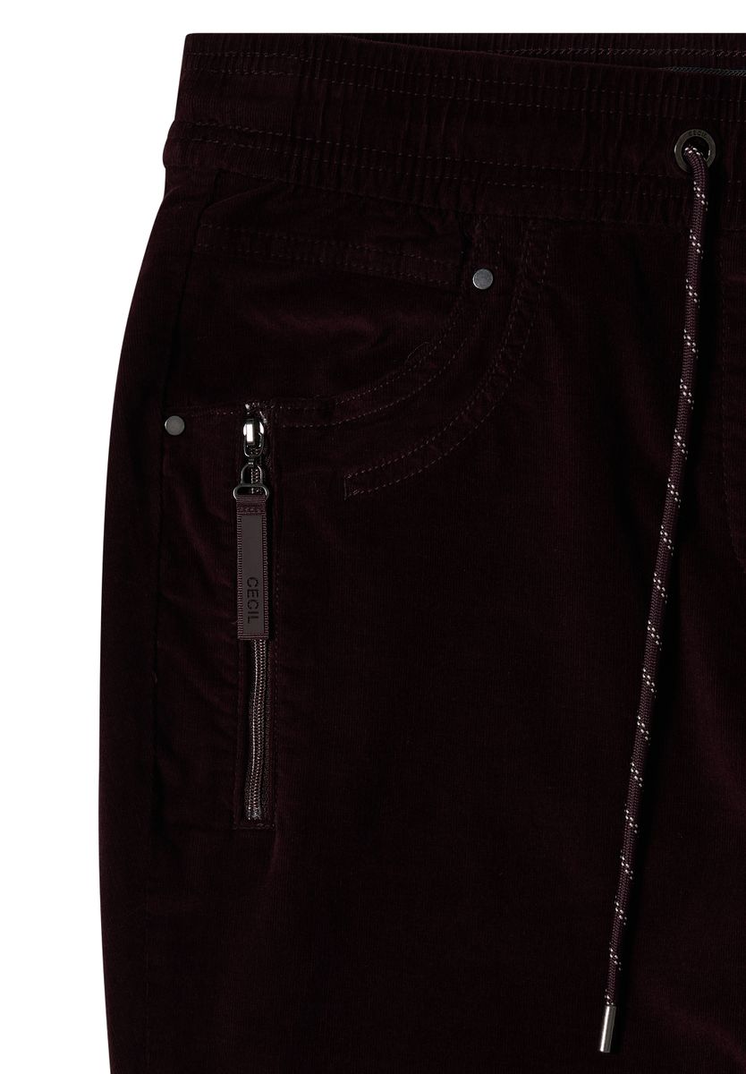 Mid Waist Slim Leg Hose im Casual Fit