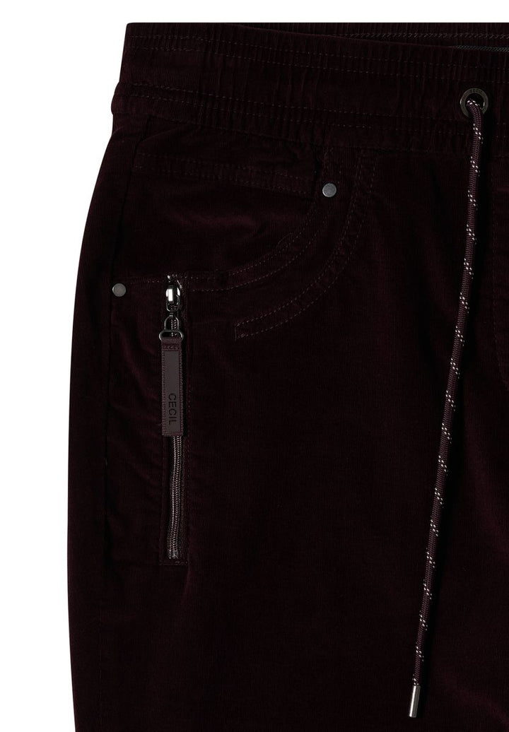 Mid Waist Slim Leg Hose im Casual Fit