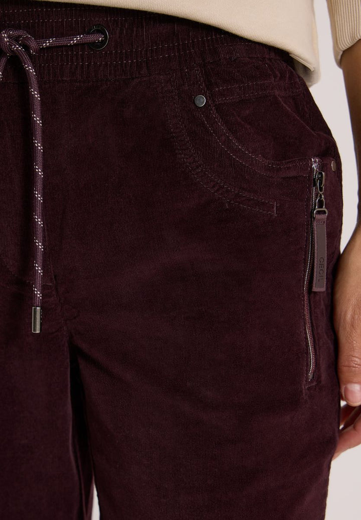 Mid Waist Slim Leg Hose im Casual Fit
