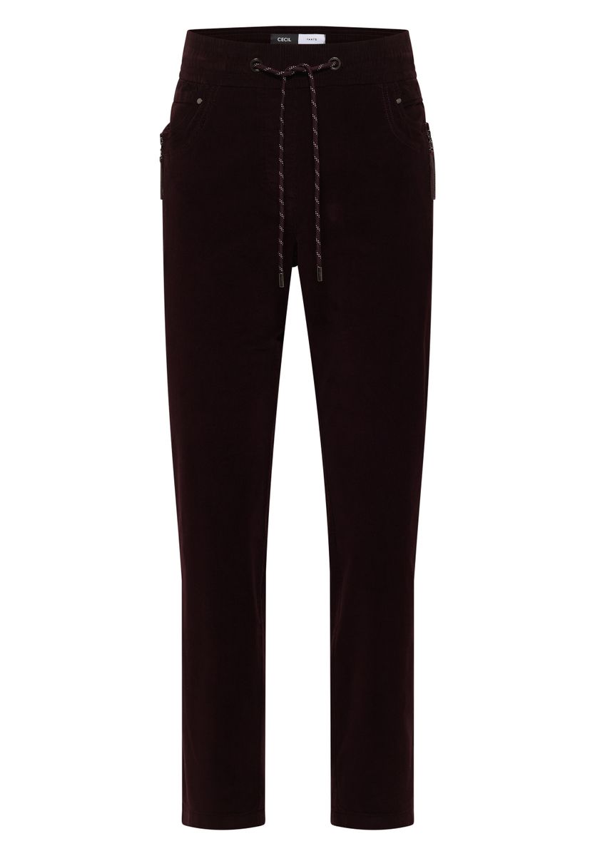 Mid Waist Slim Leg Hose im Casual Fit