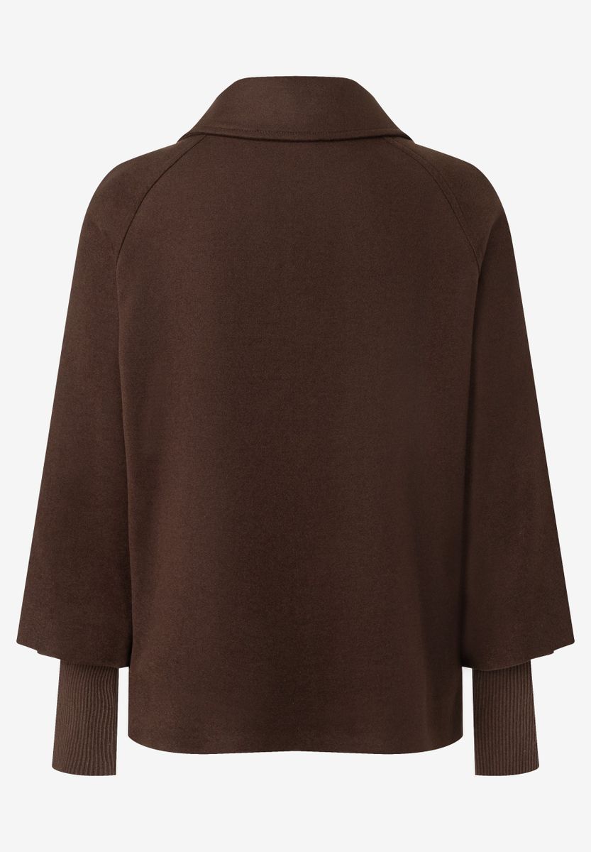 Zweireihige Wollflausch-Jacke