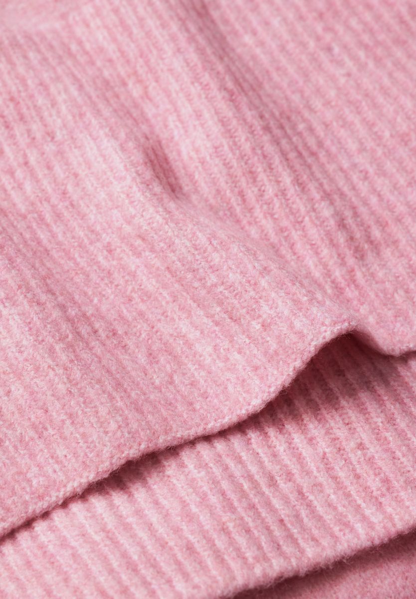 Langer Feinstrickschal in Unifarbe