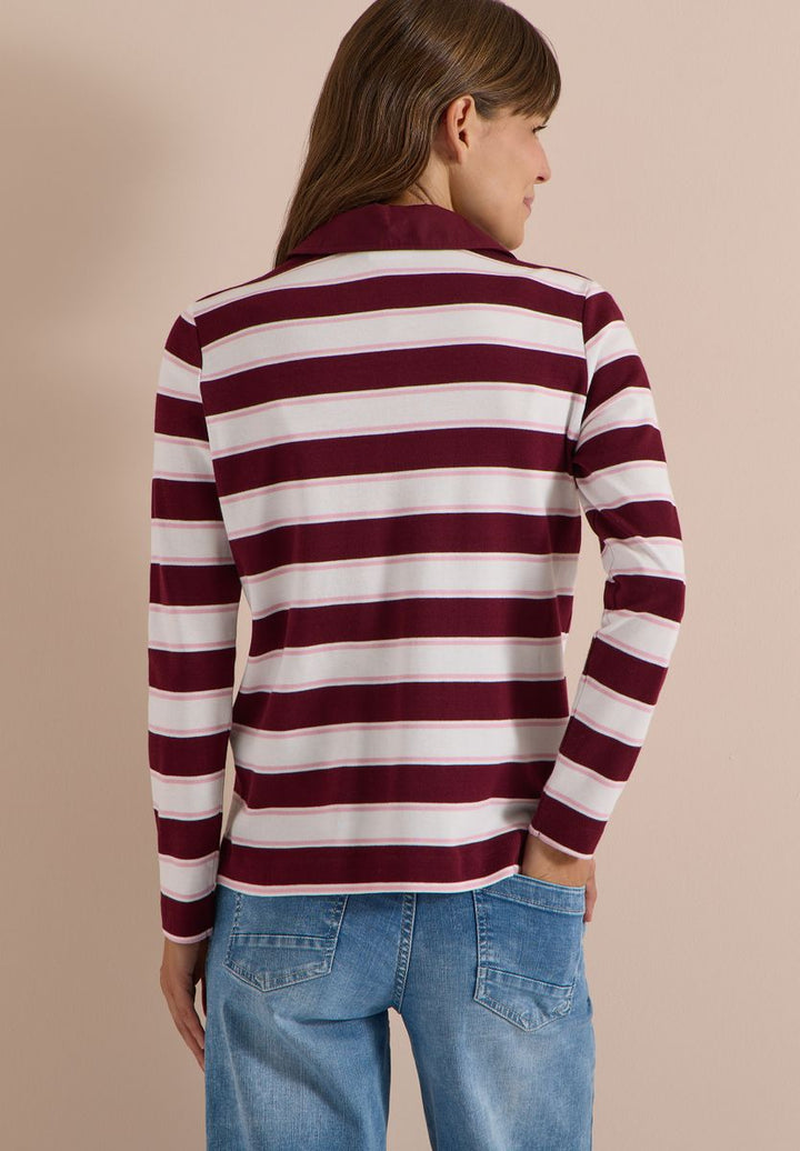 Langarm Poloshirt mit Knöpfen