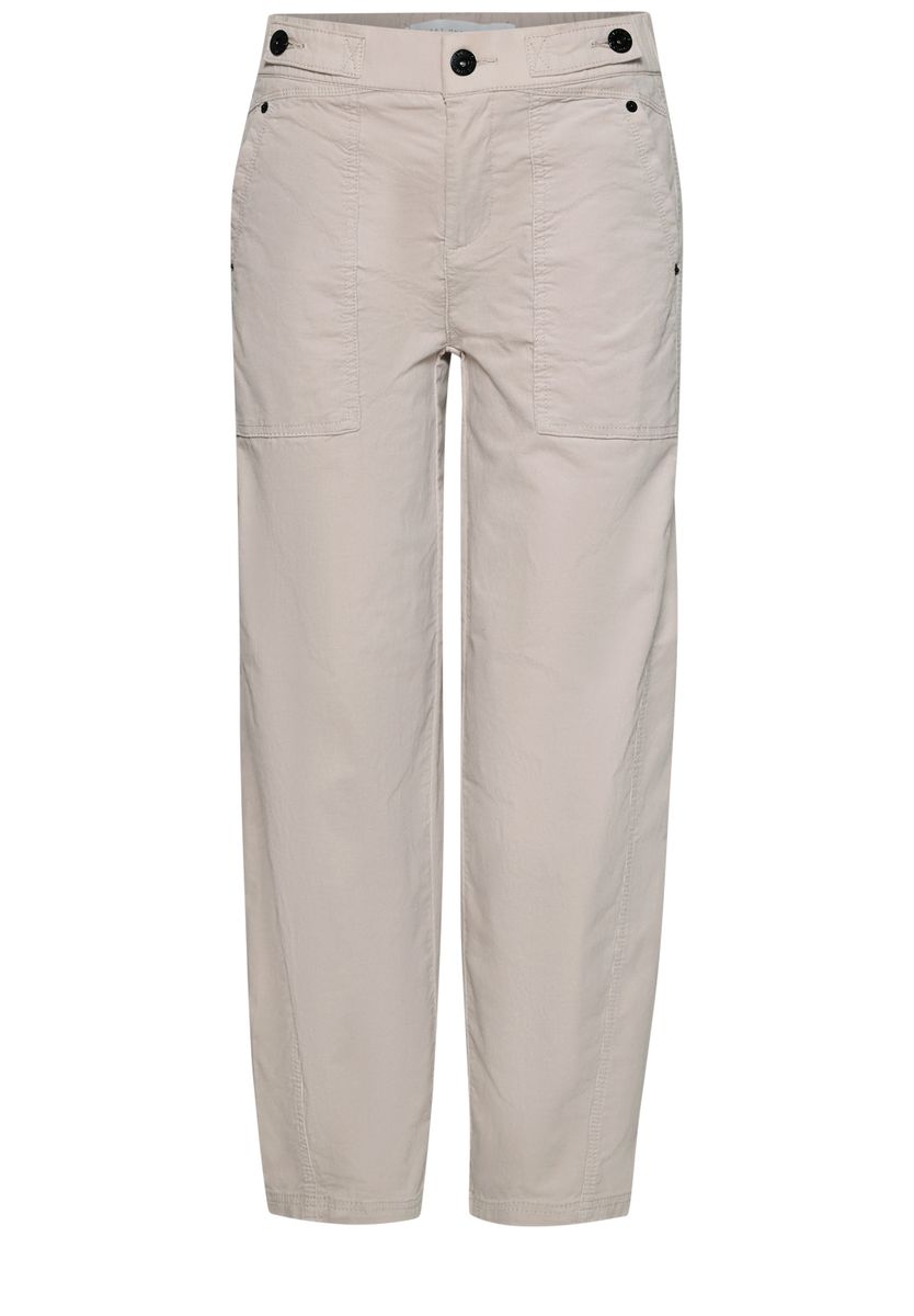 Mid Waist Barrel Leg Hose im Loose Fit