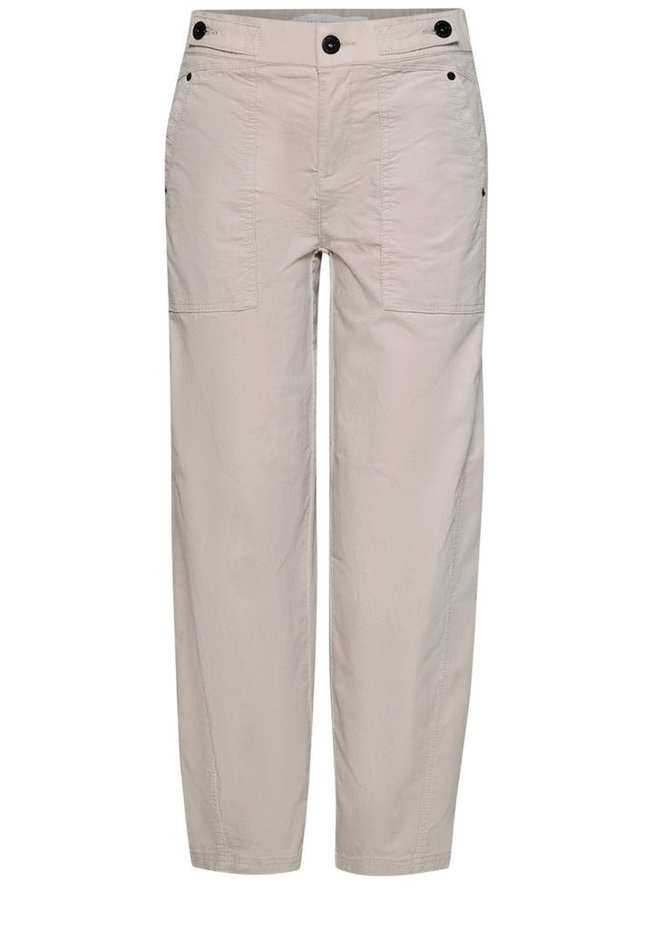 Mid Waist Barrel Leg Hose im Loose Fit