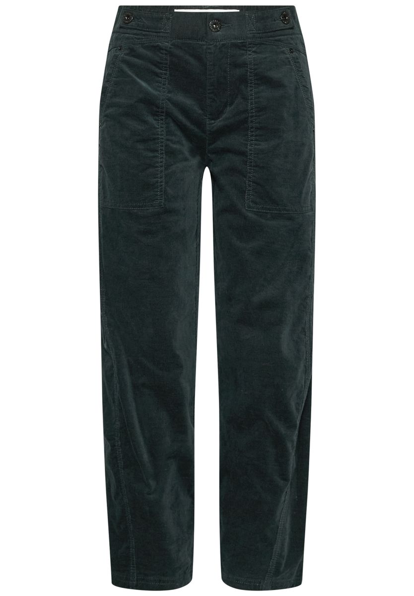 Mid Waist Barrel Leg Hose im Loose Fit
