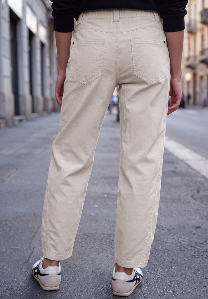Mid Waist Barrel Leg Hose im Loose Fit